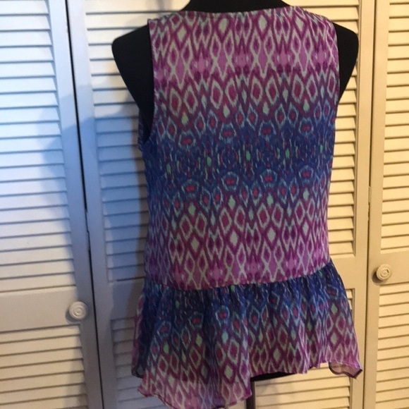 3 for $30 Peplum style purple & blue blouse Small - Picture 7 of 9